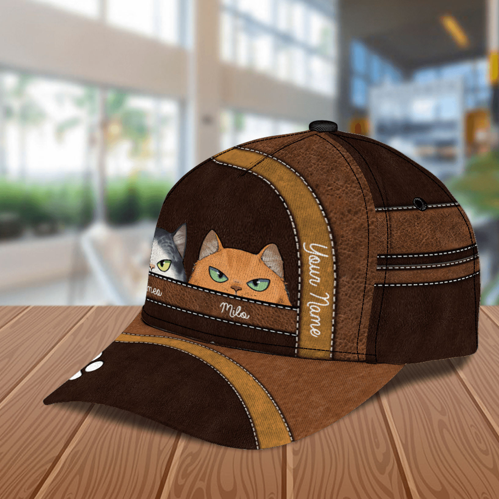 Cat Personalized Classic Cap, Personalized Gift for Cat Lovers, Cat Mom, Cat Dad Trucker Hats Custom Hats Gifts For Men & Women