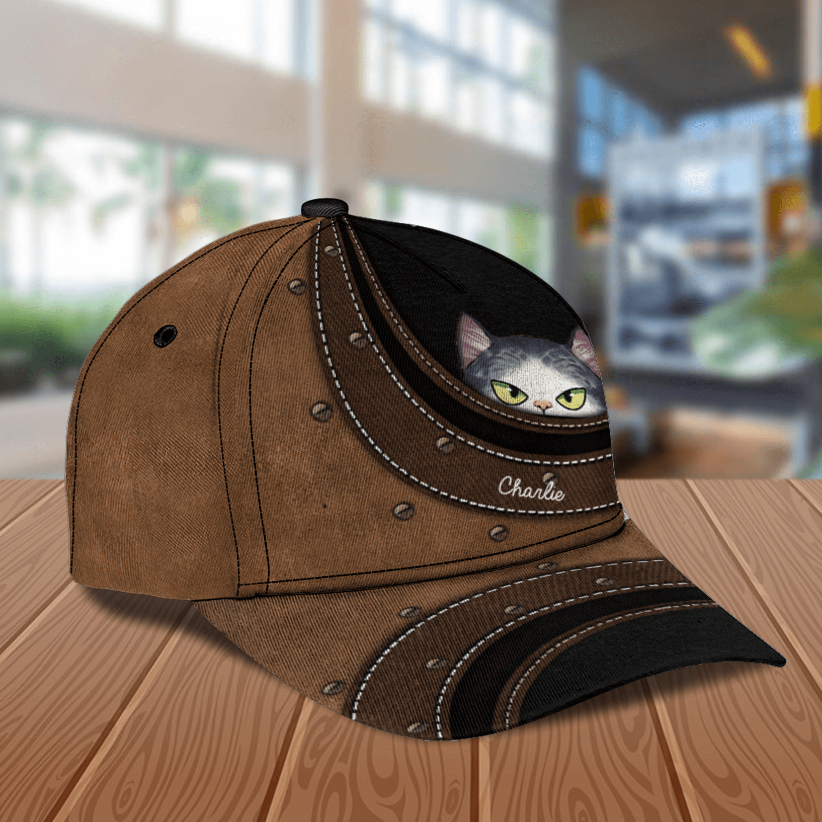 Cat Personalized Classic Cap, Personalized Gift for Cat Lovers, Cat Mom, Cat Dad Trucker Hats Custom Hats Gifts For Men & Women