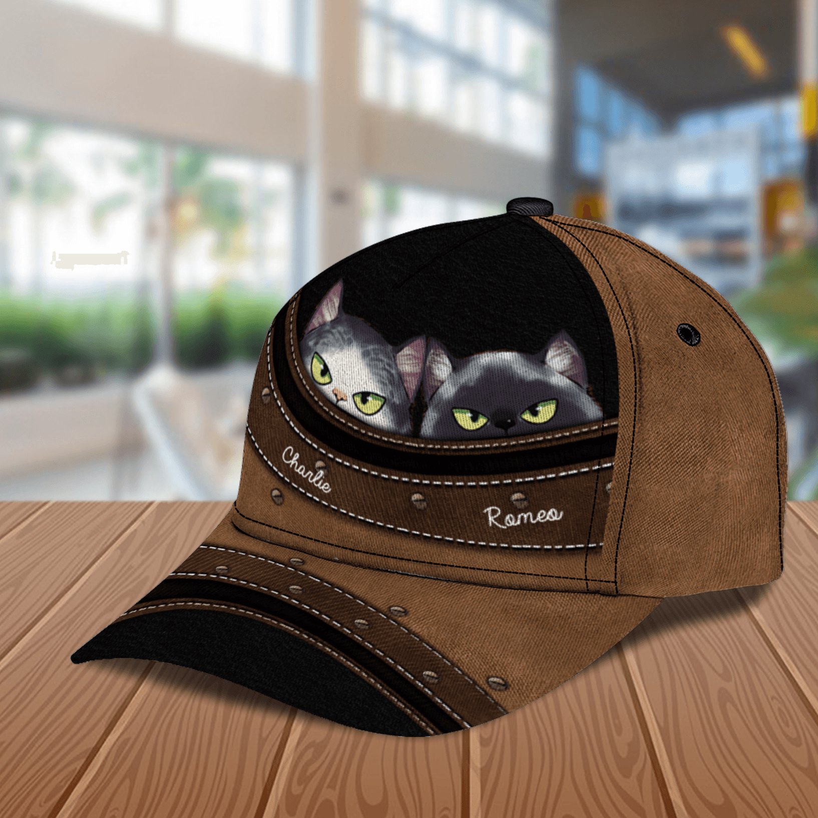 Cat Personalized Classic Cap, Personalized Gift for Cat Lovers, Cat Mom, Cat Dad Trucker Hats Custom Hats Gifts For Men & Women