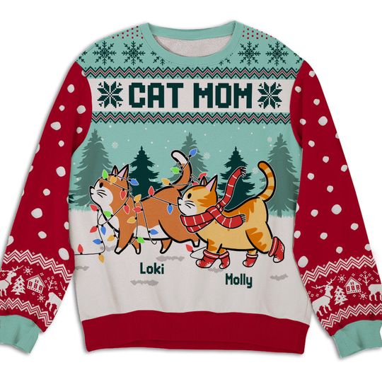 Cat Slave - Personalized Custom All-Over-Print Sweatshirt - Image 4