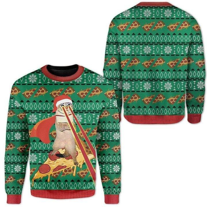 Cat Ugly Christmas Sweater Adult 3D Funny Matching for family