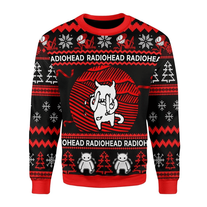 Cat Ugly Christmas Sweater Adult 3D Funny Matching for family