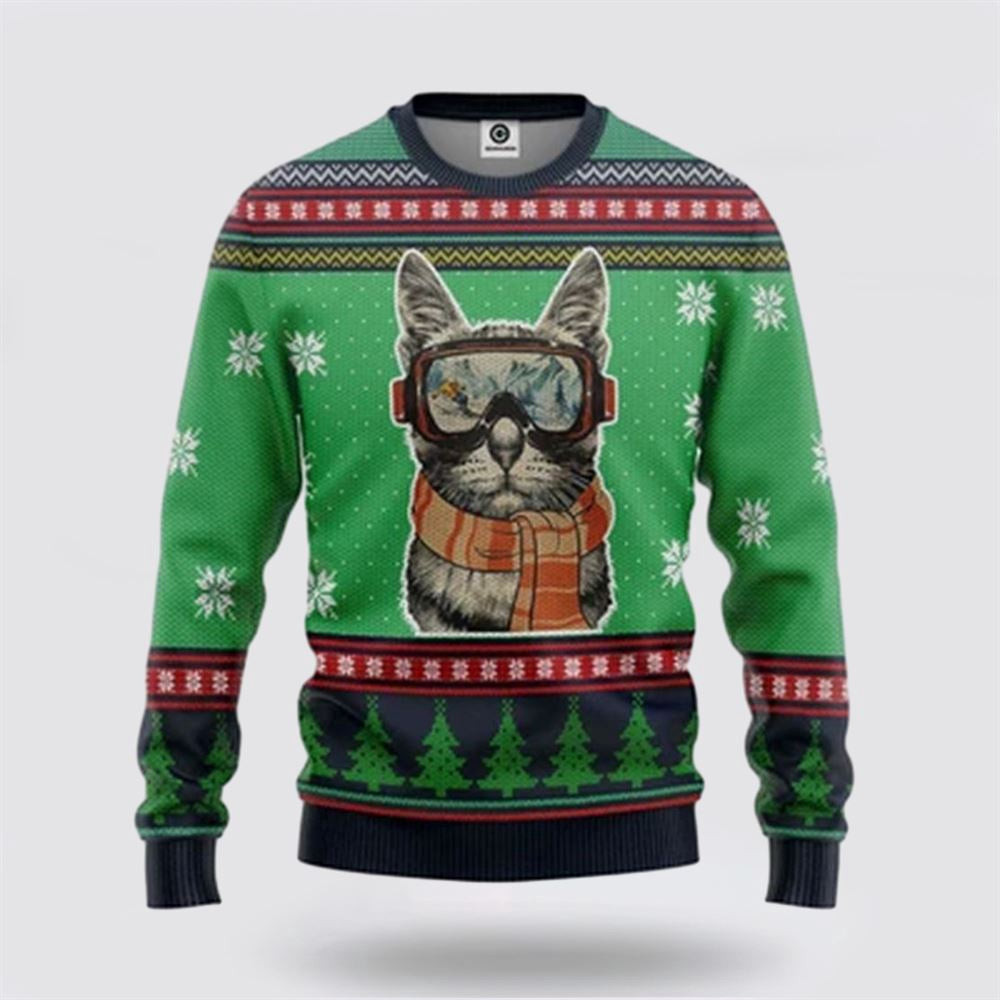 Cat Ugly Christmas Sweater Christmas Unisex Sweater Funny Christmas Sweater