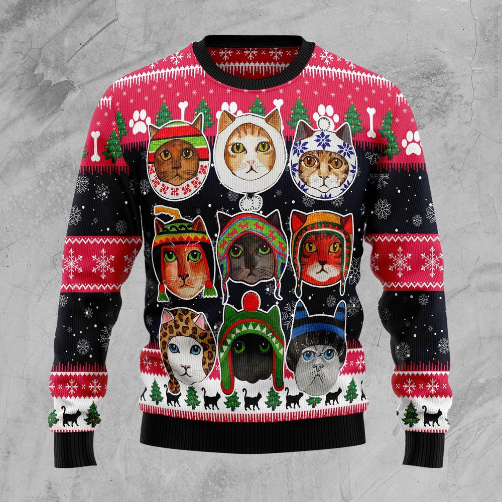 Cats In Winter Ugly Christmas Sweater Gift For Christmas