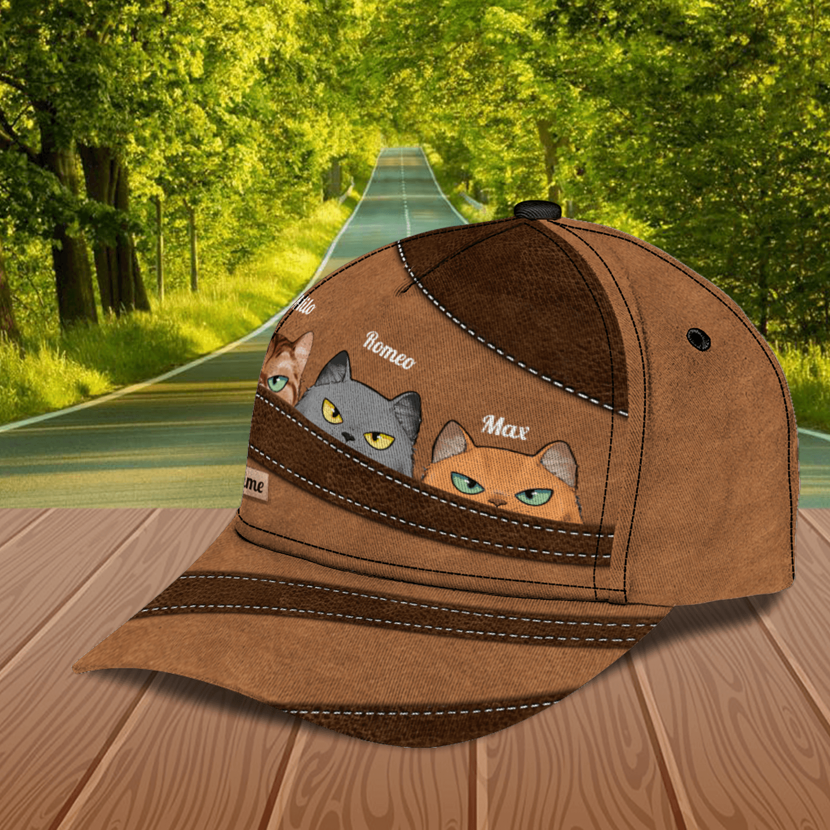 Cats Personalized Classic Cap, Personalized Gift for Cat Lovers, Cat Mom, Cat Dad Trucker Hats Custom Hats Gifts For Men & Women