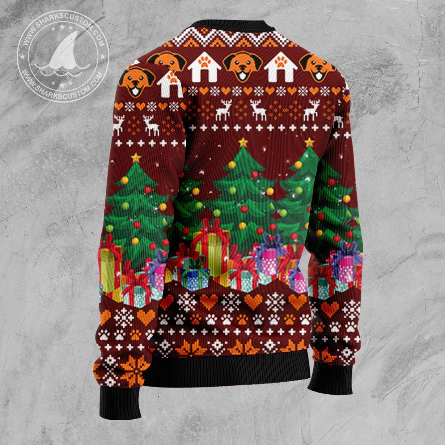 Cavalier King Charles Spaniel Pine Tree Ugly Christmas Sweater Adult 3D Funny Matching for family - Image 3
