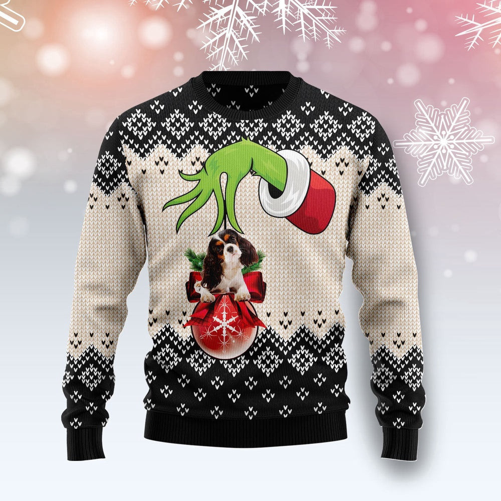 Cavalier King Charles Spaniel Xmas Ball Ugly Christmas Sweater Gift For Christmas