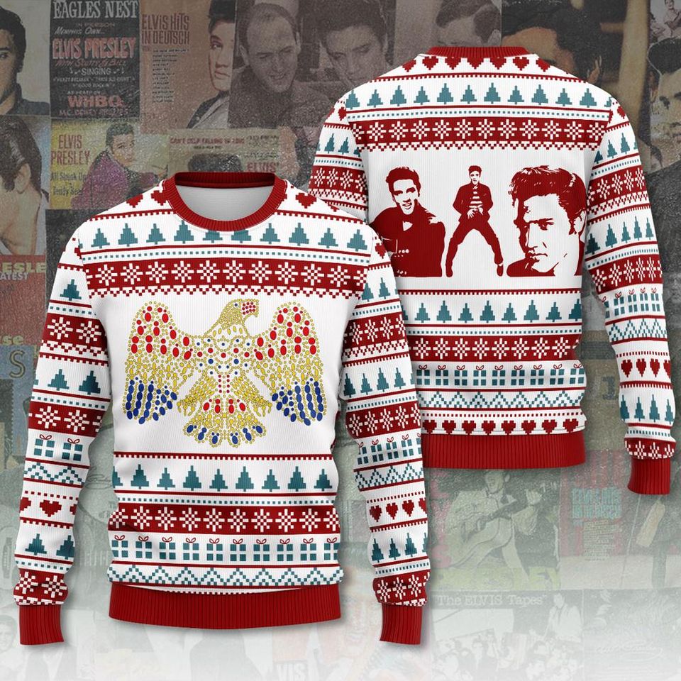 Celebrate The Holidays In Style With Elvis Presley 3D Ugly Sweater – Xmas Sweaters