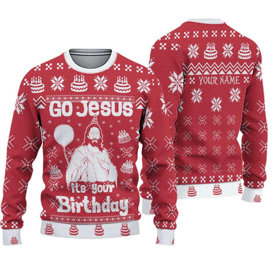 Celebration Ugly Sweater for Jesus' Birthday - Holiday Christmas Sweater for Christians