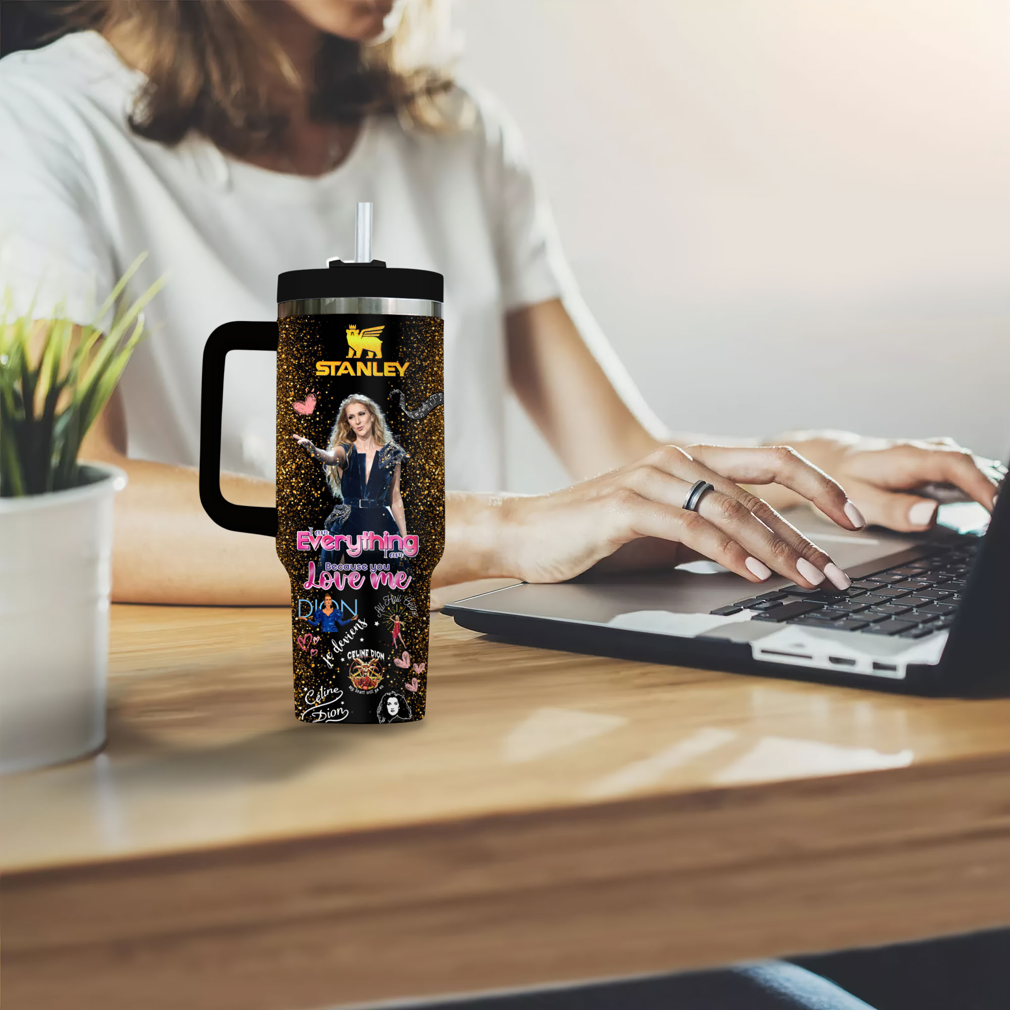 Celine Dion Music Custom Stanley Cup 40 oz 30 oz Tumbler With HandleTVC2301336 - Image 4