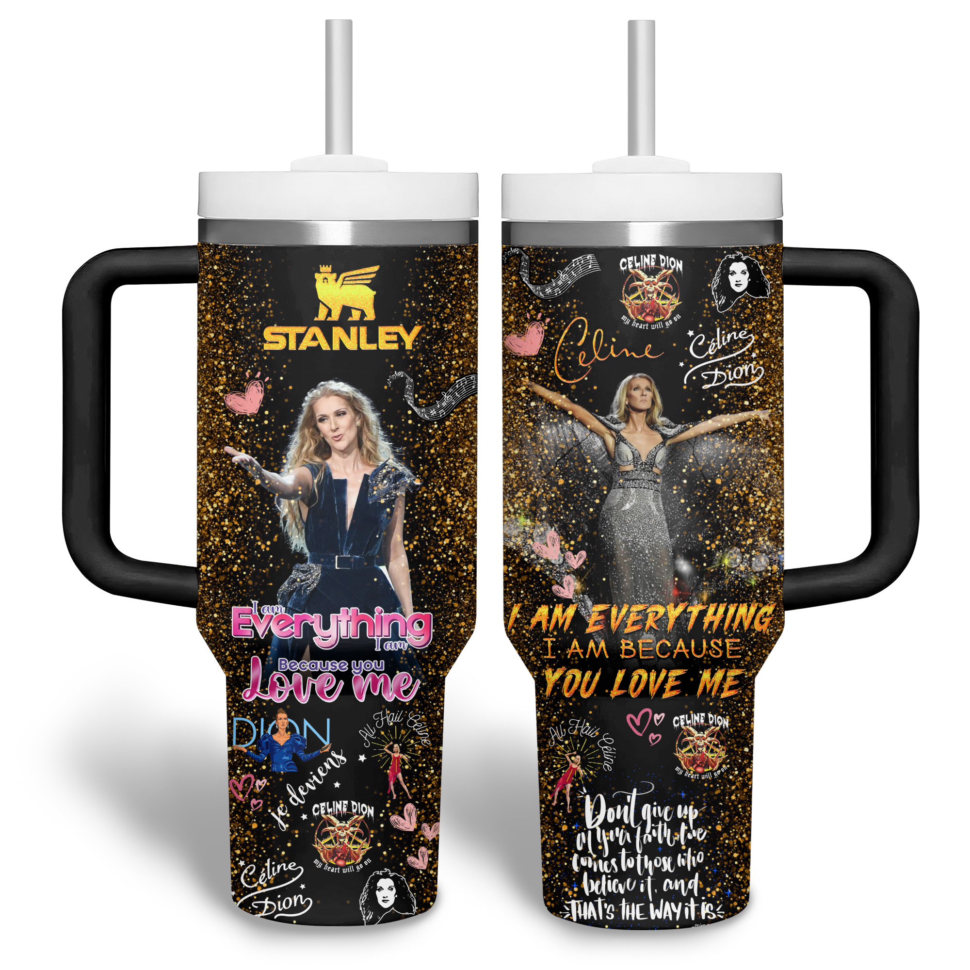 Celine Dion Music Custom Stanley Cup 40 oz 30 oz Tumbler With HandleTVC2301336 - Image 3