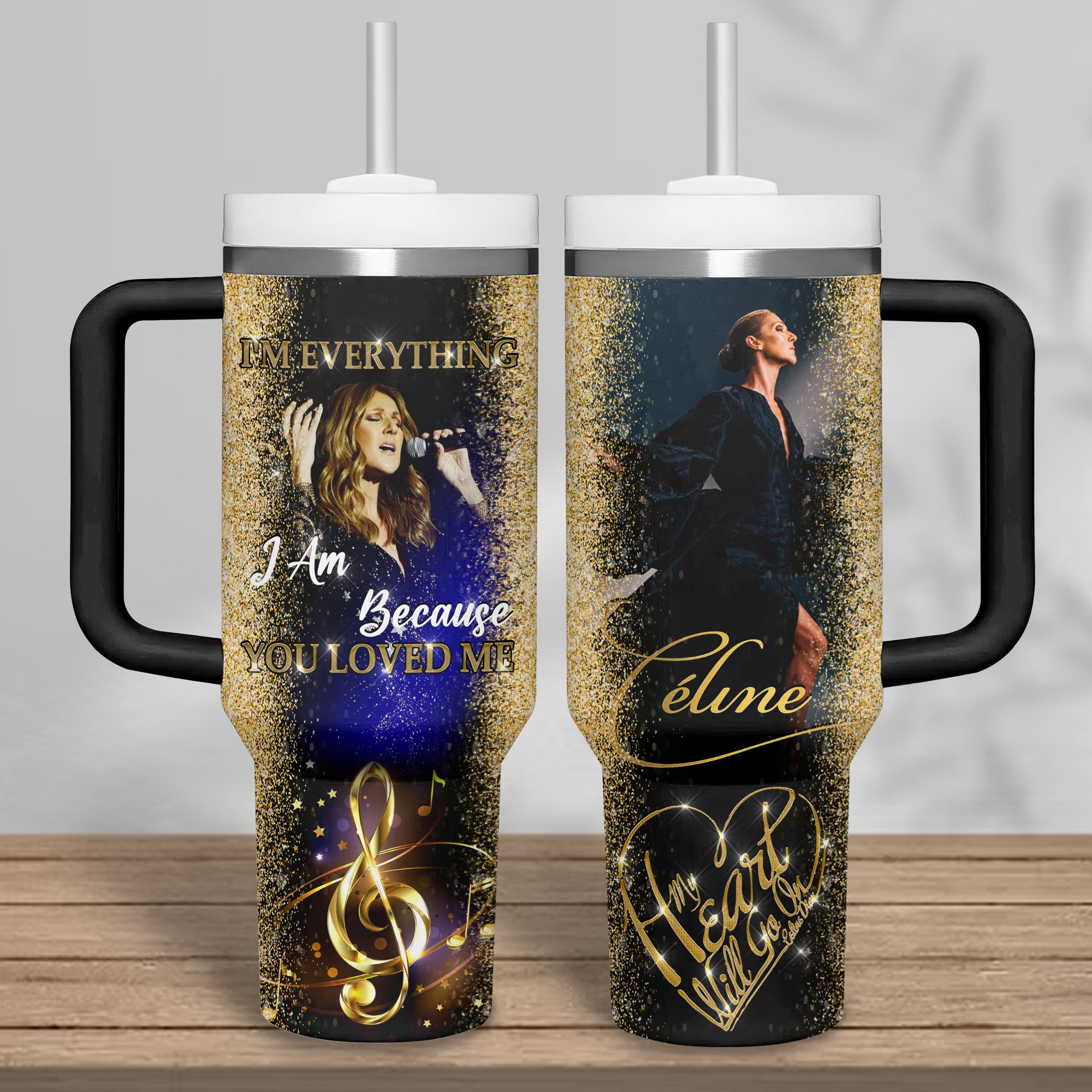 Celine Dion Music Custom Stanley Cup 40 oz 30 oz Tumbler With HandleTVC2301740 - Image 2