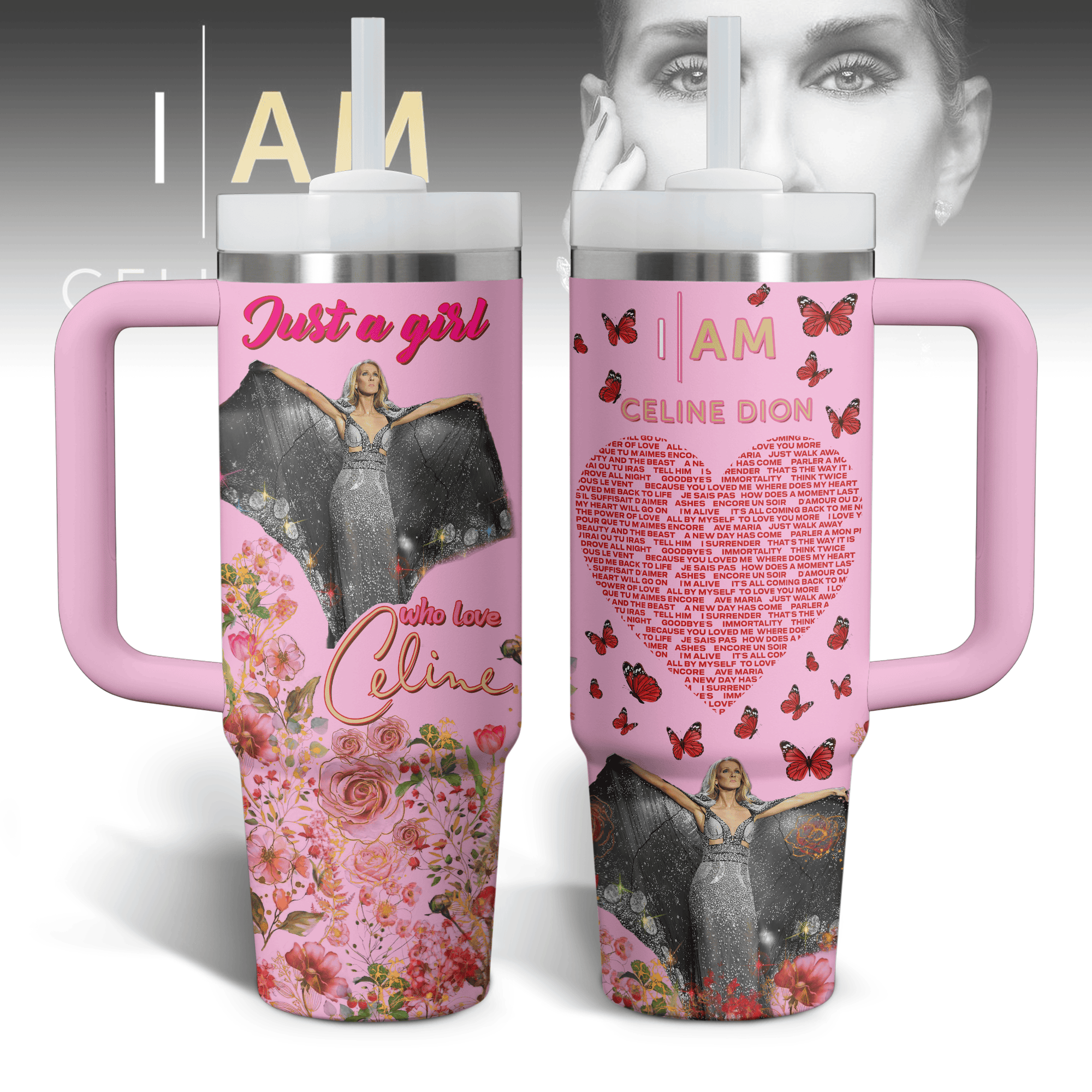 Celine Dion Music Custom Stanley Cup 40 oz 30 oz Tumbler With HandleTVC2301796