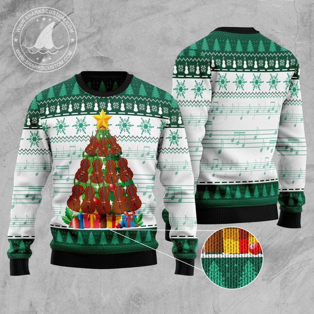Cello Pine Tree Ugly Christmas Sweater Gift For Christmas