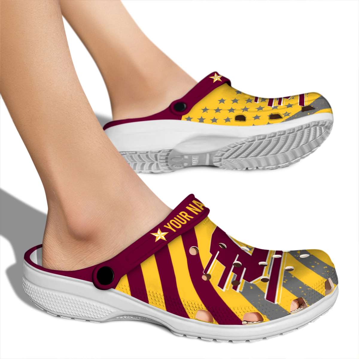 Central Michigan Chippewas NCAA Sport Crocs Crocband Clogs Shoes Comfortable For Men Women and Kids - Image 2