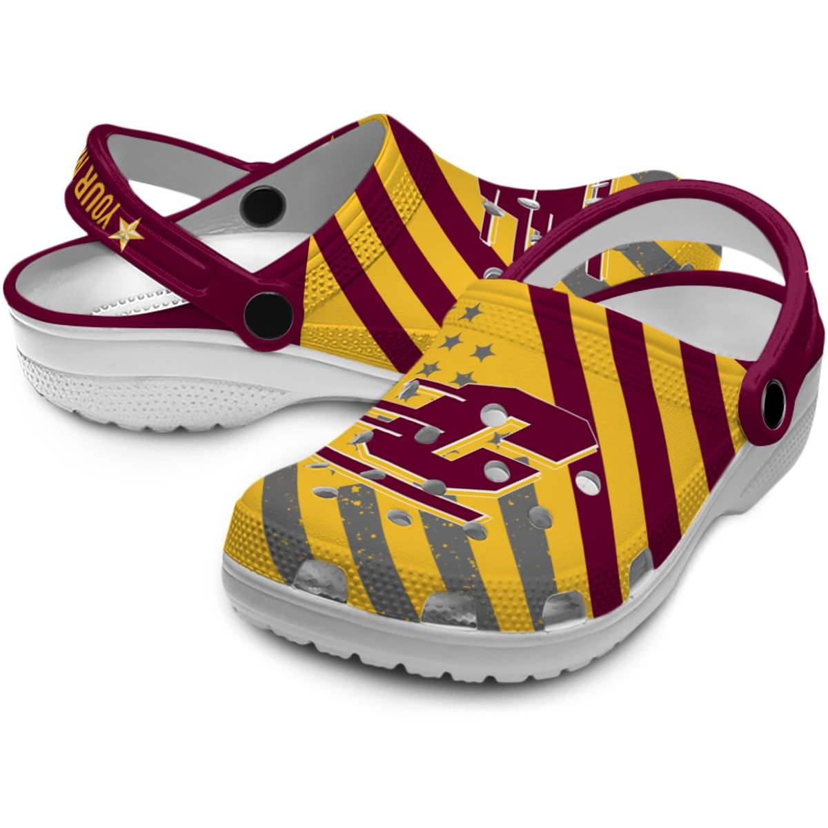 Central Michigan Chippewas NCAA Sport Crocs Crocband Clogs Shoes Comfortable For Men Women and Kids - Image 3