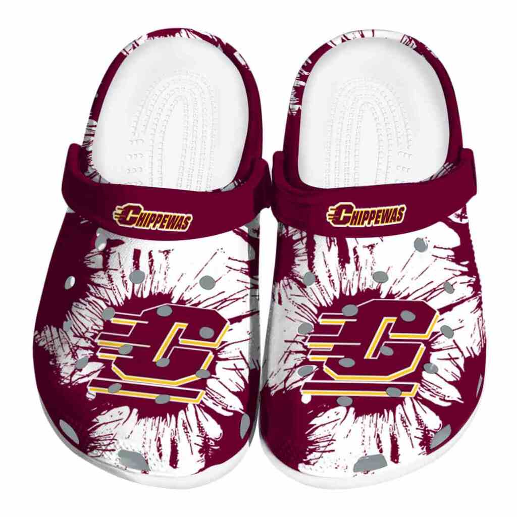 Central Michigan Chippewas Splatter Graphics ClogTVC1801747