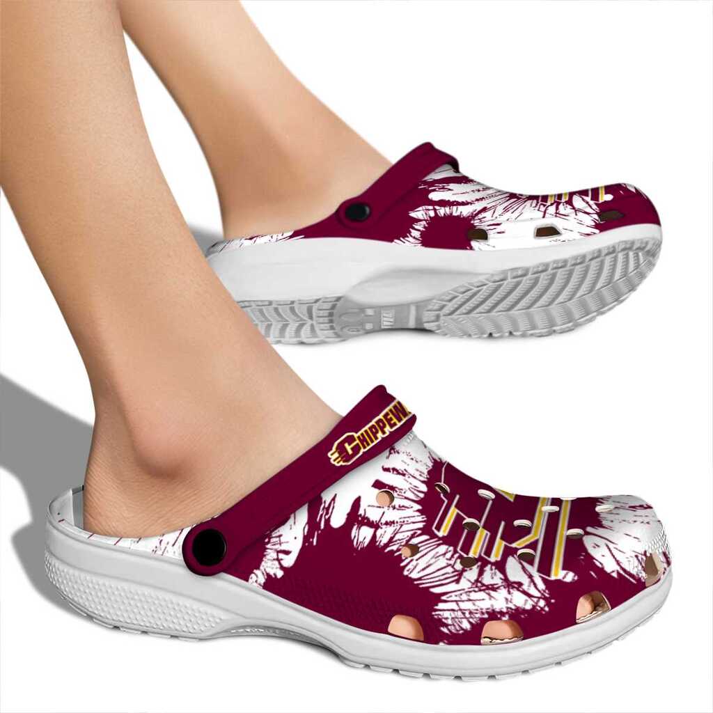 Central Michigan Chippewas Splatter Graphics ClogTVC1801747 - Image 2