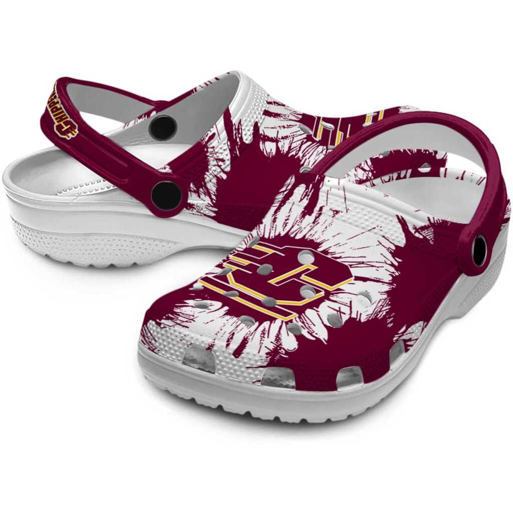 Central Michigan Chippewas Splatter Graphics ClogTVC1801747 - Image 3