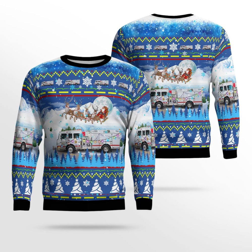 Centralia Fire Protection District Centralia Illinois Christmas AOP Ugly Sweater Xmas Unisex Sweater Christmas Gifts For Men Women