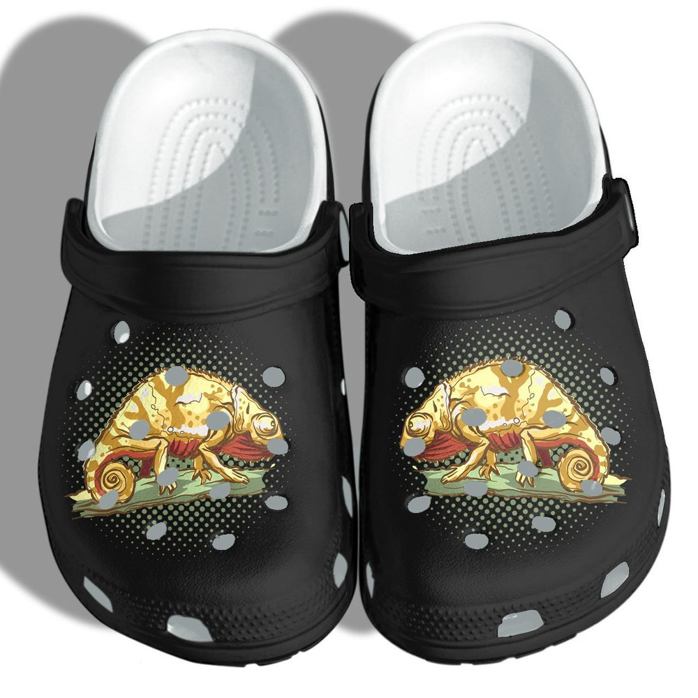 Chameleon Dragon Funny Shoes - Chameleon Gecko Croc Shoes
