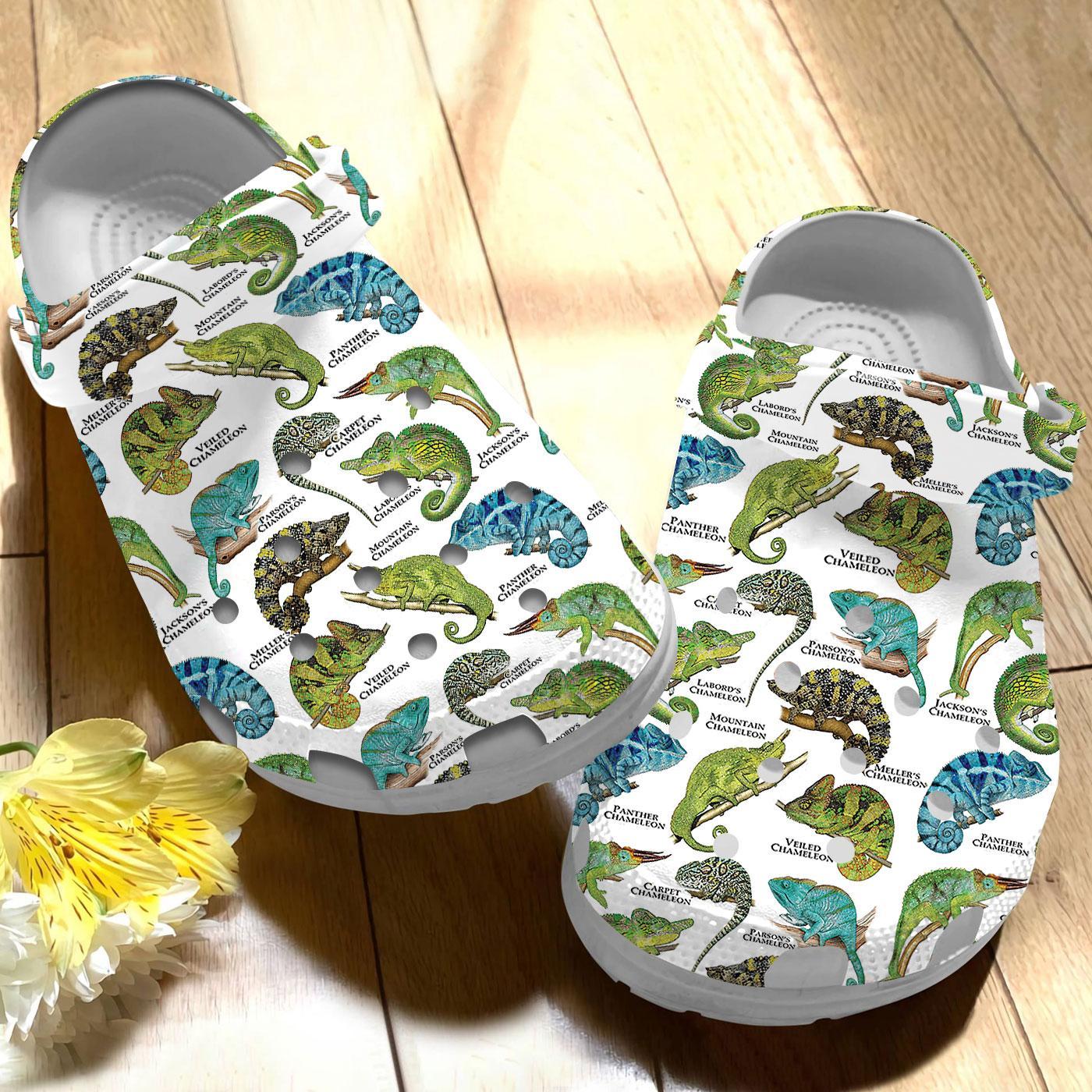 Chameleons Of The World Crocs Crocband Clogs Shoes Comfortable For Men Women and Kids