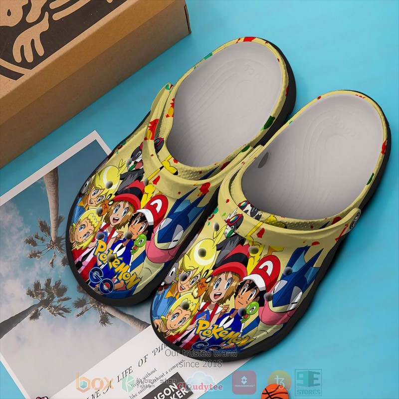 Characters yellow Pokemon Anime Crocs Crocband Clogs Shoes Comfortable For Men Women and Kids