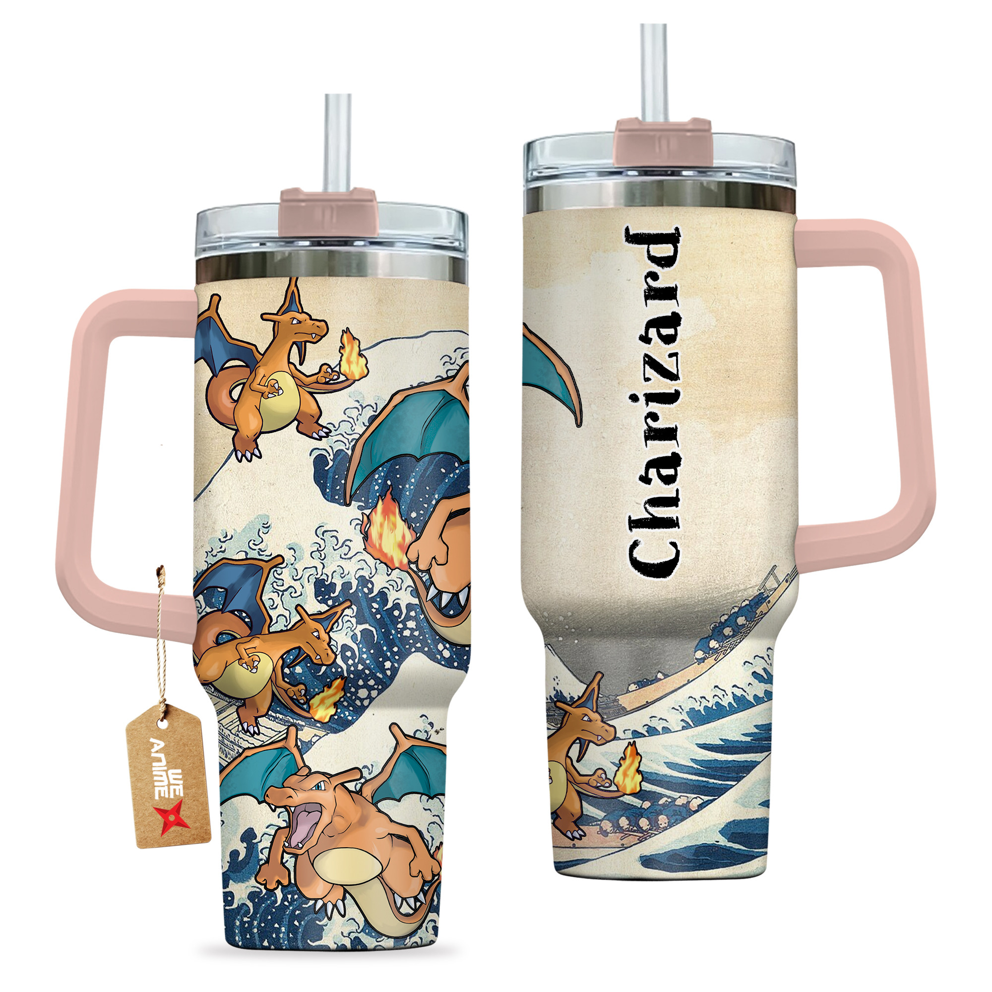 Charizard Pokemon Anime Custom Stanley Cup 40 oz 30 oz Tumbler With HandleTVC2301139 - Image 2