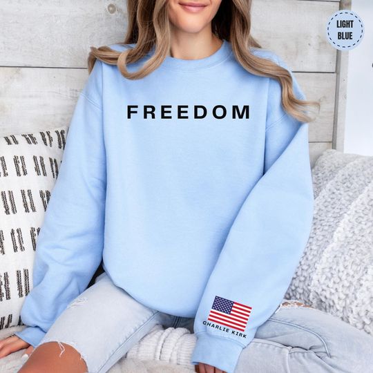 Charlie Kirk Freedom Sweatshirt - In Memory of Charlie Kirk Crewneck - Turning Point Sweatshirt - Image 13