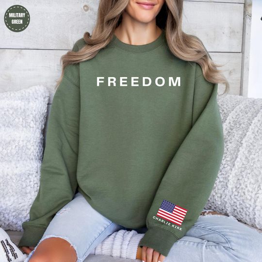Charlie Kirk Freedom Sweatshirt - In Memory of Charlie Kirk Crewneck - Turning Point Sweatshirt - Image 12