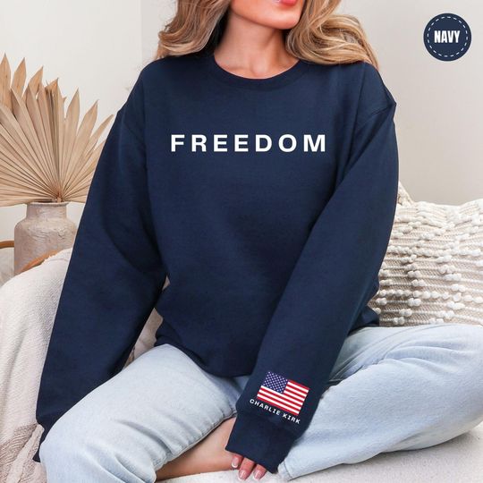 Charlie Kirk Freedom Sweatshirt - In Memory of Charlie Kirk Crewneck - Turning Point Sweatshirt - Image 10