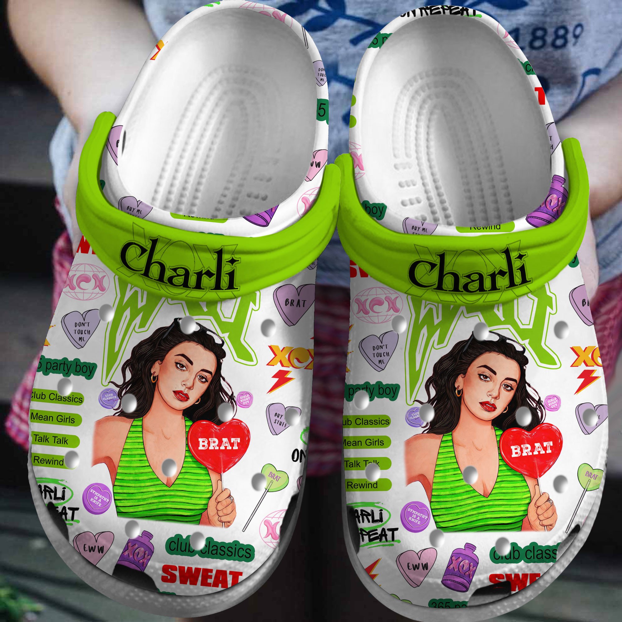 Charlie XCX Music Crocs Crocband Clogs Shoes Comfortable For Men Women and Kids