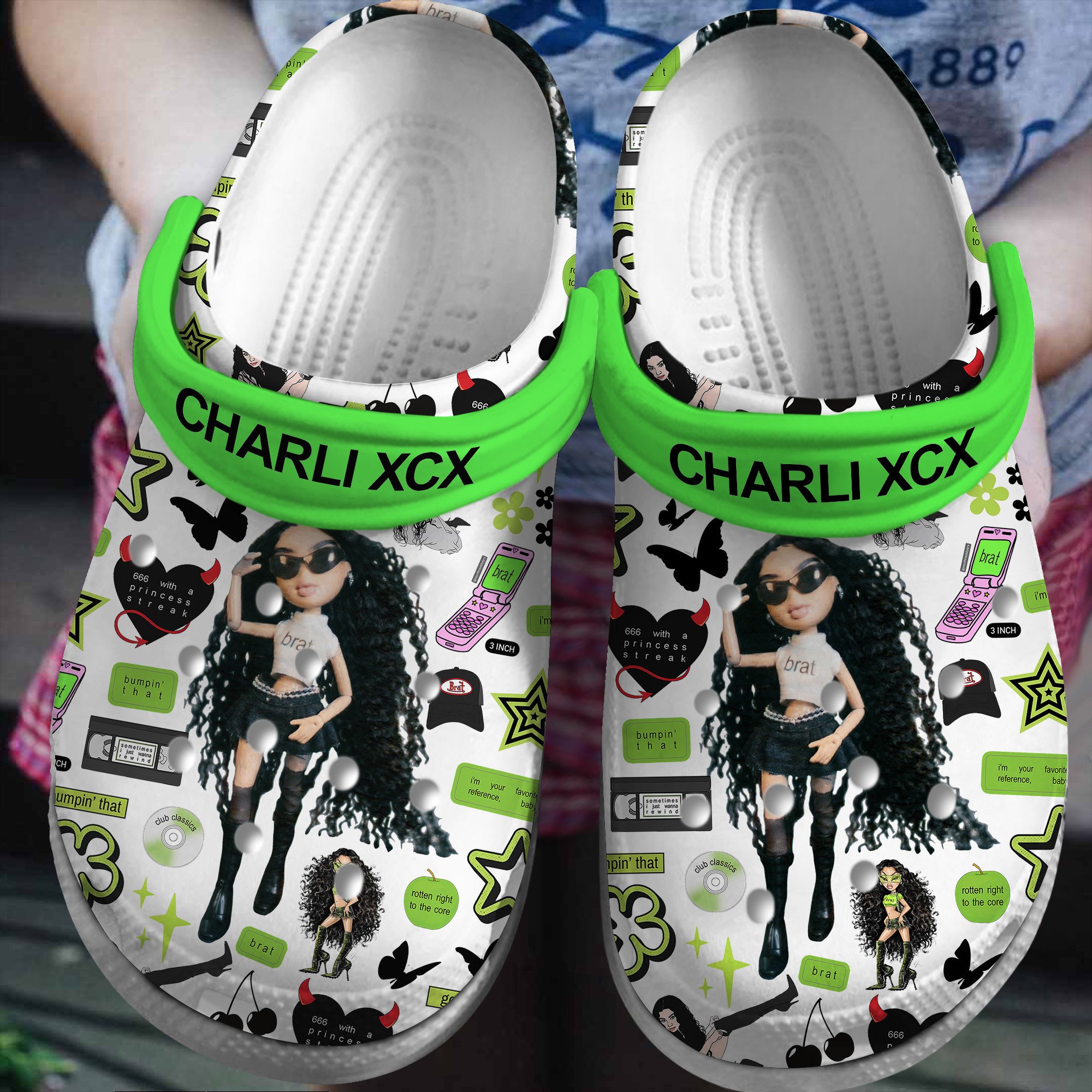 Charlie XCX Music Crocs Crocband Clogs Shoes Comfortable For Men Women and Kids
