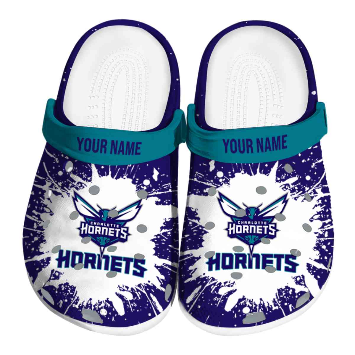 Charlotte Hornets NBA Sport Crocs Crocband Clogs Shoes Comfortable For Men Women and Kids