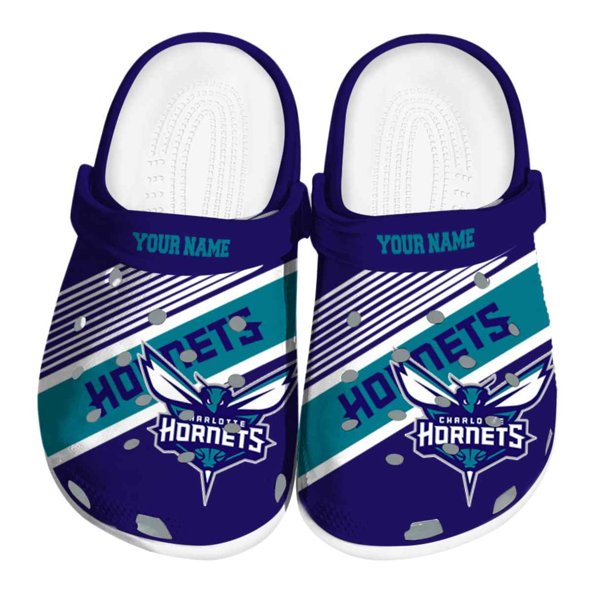 Charlotte Hornets NBA Sport Crocs Crocband Clogs Shoes Comfortable For Men Women and Kids