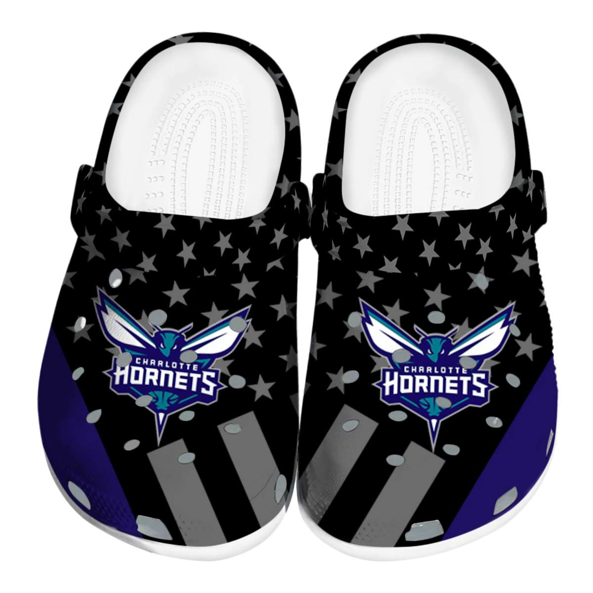 Charlotte Hornets NBA Sport Crocs Crocband Clogs Shoes Comfortable For Men Women and Kids