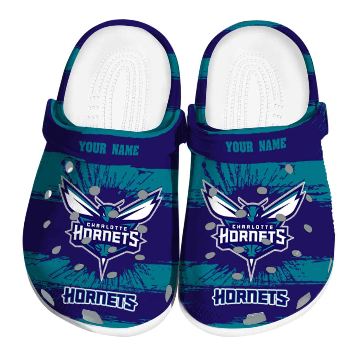 Charlotte Hornets NBA Sport Crocs Crocband Clogs Shoes Comfortable For Men Women and Kids