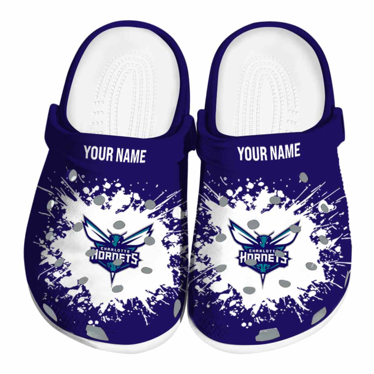 Charlotte Hornets NBA Sport Crocs Crocband Clogs Shoes Comfortable For Men Women and Kids