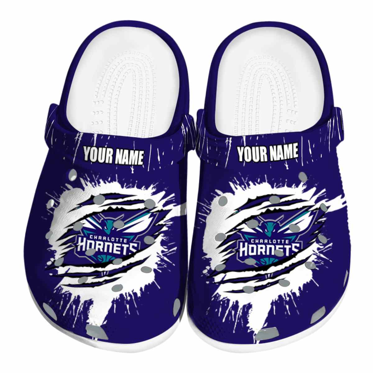 Charlotte Hornets NBA Sport Crocs Crocband Clogs Shoes Comfortable For Men Women and Kids
