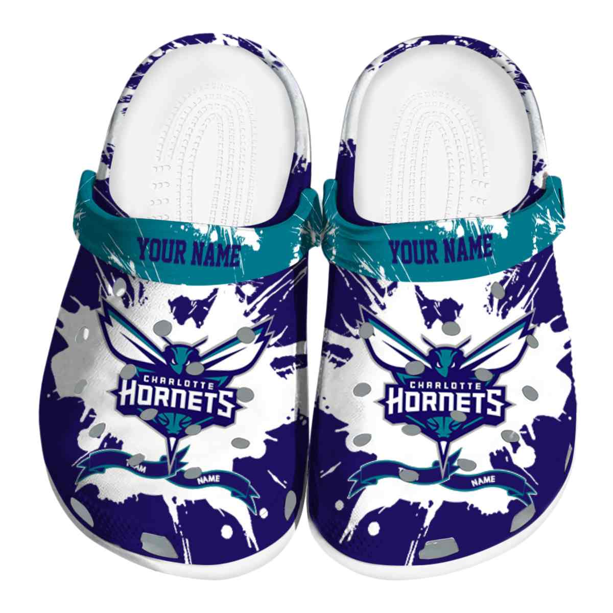 Charlotte Hornets NBA Sport Crocs Crocband Clogs Shoes Comfortable For Men Women and Kids