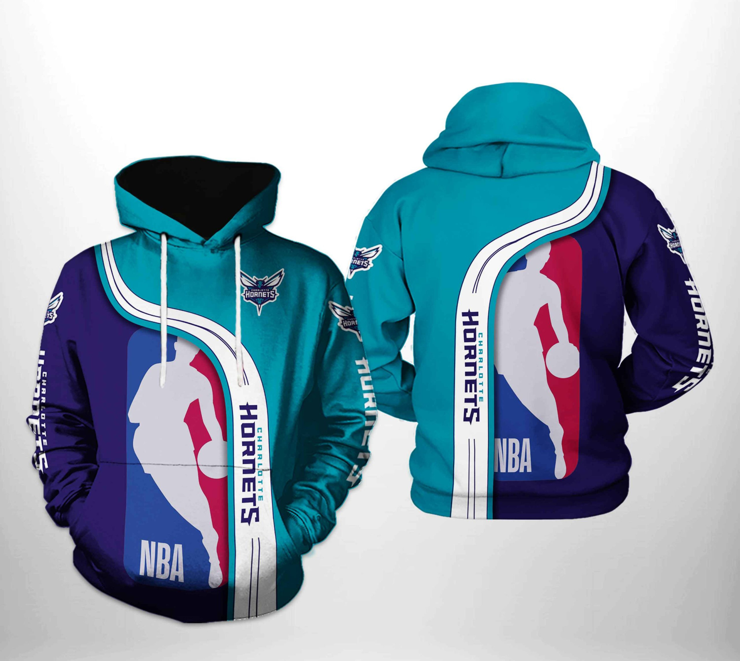 Charlotte Hornets NBA Team 3D All Over Print Hoodie, Zip Hoodie