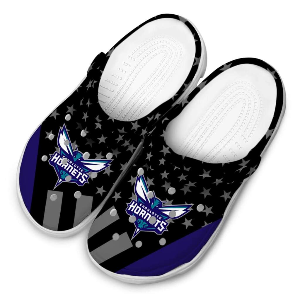 Charlotte Hornets Stellar Stripes Theme ClogTVC1801681 - Image 4