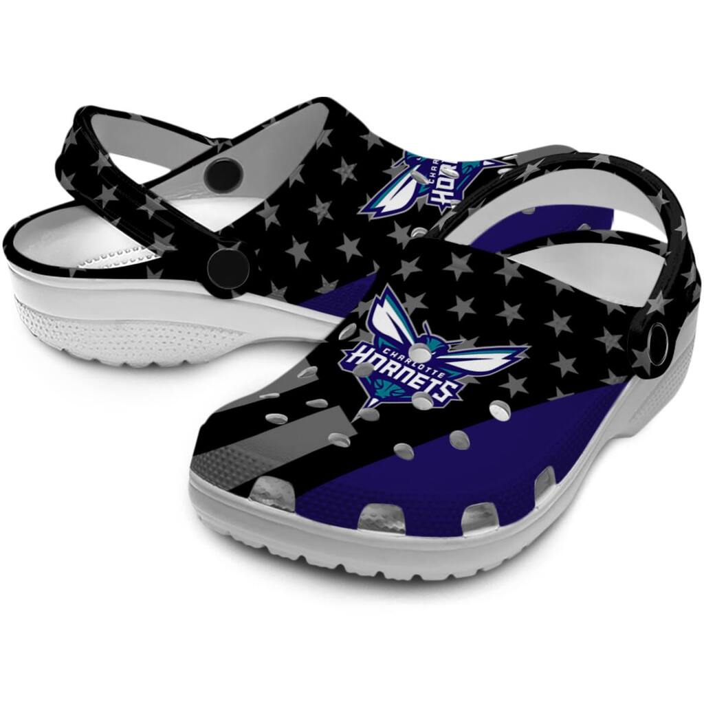 Charlotte Hornets Stellar Stripes Theme ClogTVC1801681 - Image 3