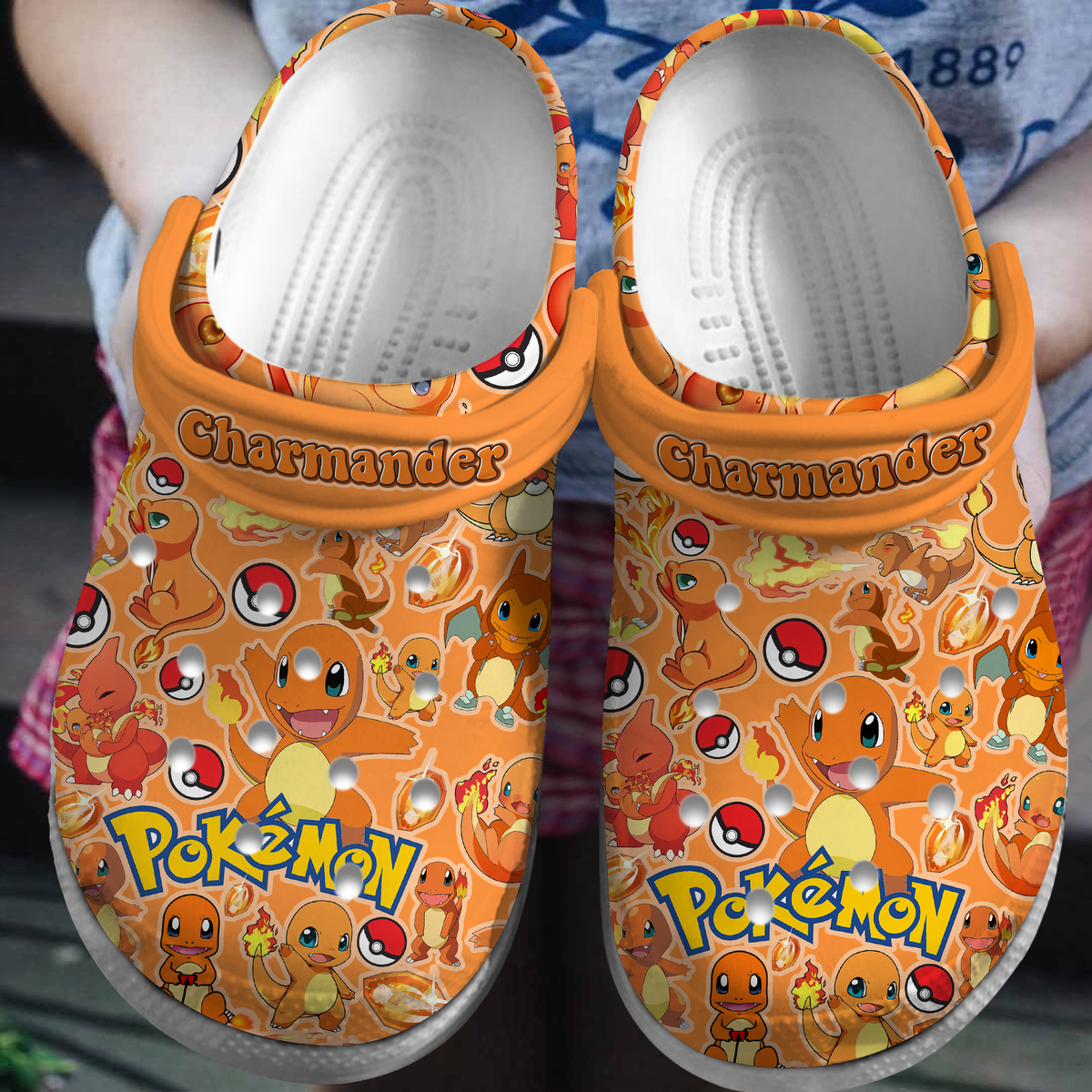 Charmander Pokemon Crocs Crocband Clogs Shoes Comfortable For Men Women and Kids