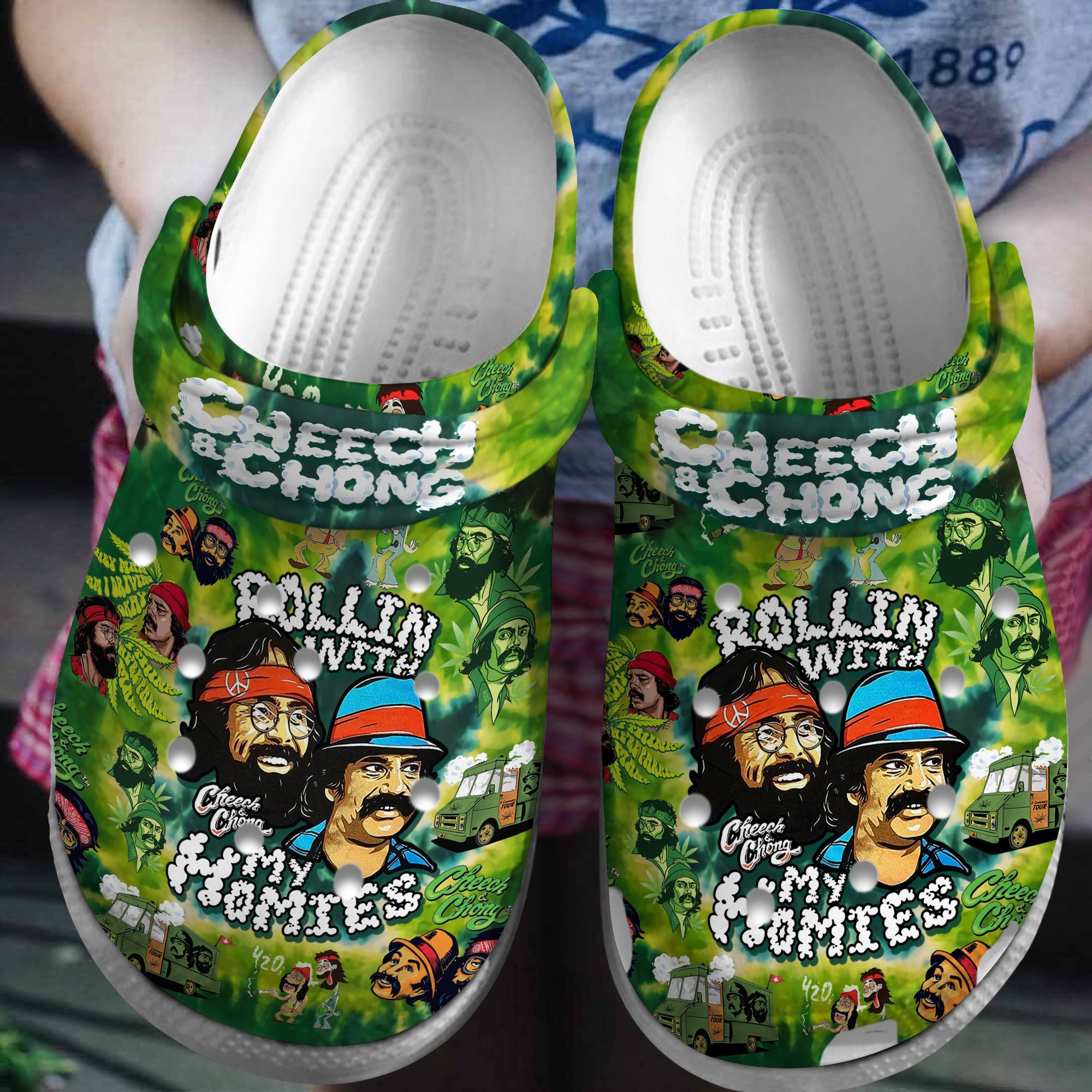 Cheech And Chong Celebrity Crocs Crocband Clogs Shoes Comfortable For Men Women and Kids