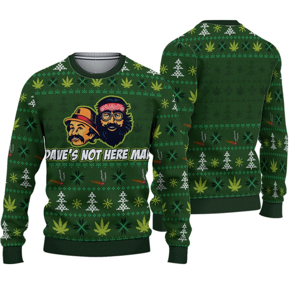Cheech And Chong Ugly Christmas Sweater, Holiday Christmas Gifts