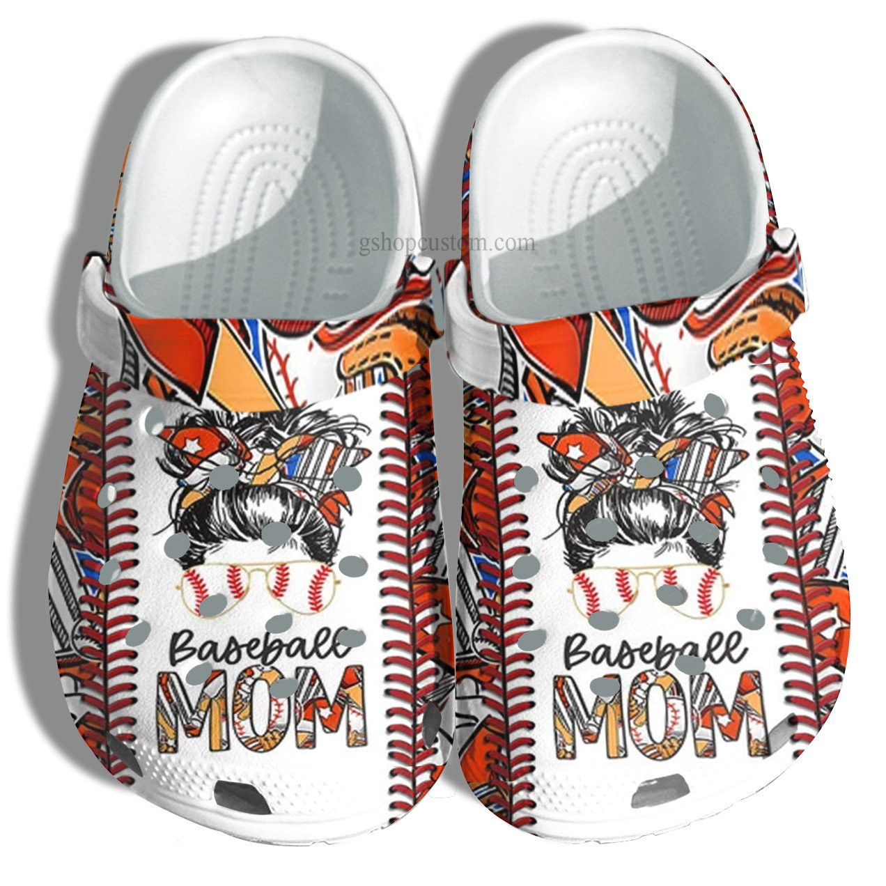 Cheer Up Baseball Mom Croc Shoes Gift Wife- Cool Women Baseball Line Shoes Gift Mother Day