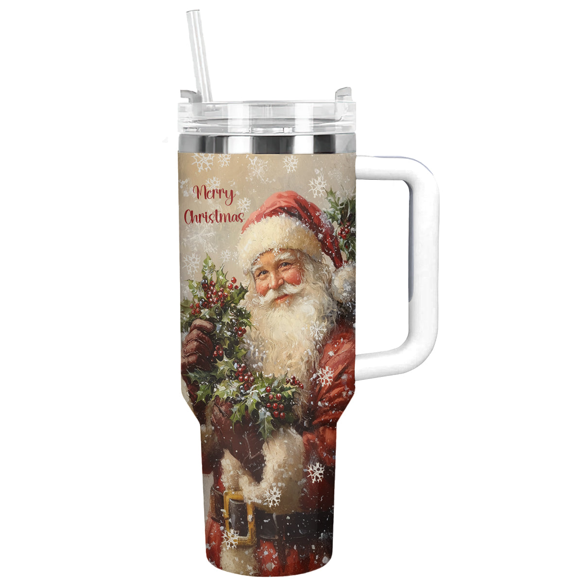 Cheerful Santa Claus Christmas Custom Stanley Cup 40 oz 30 oz Tumbler With HandleTVC2301502