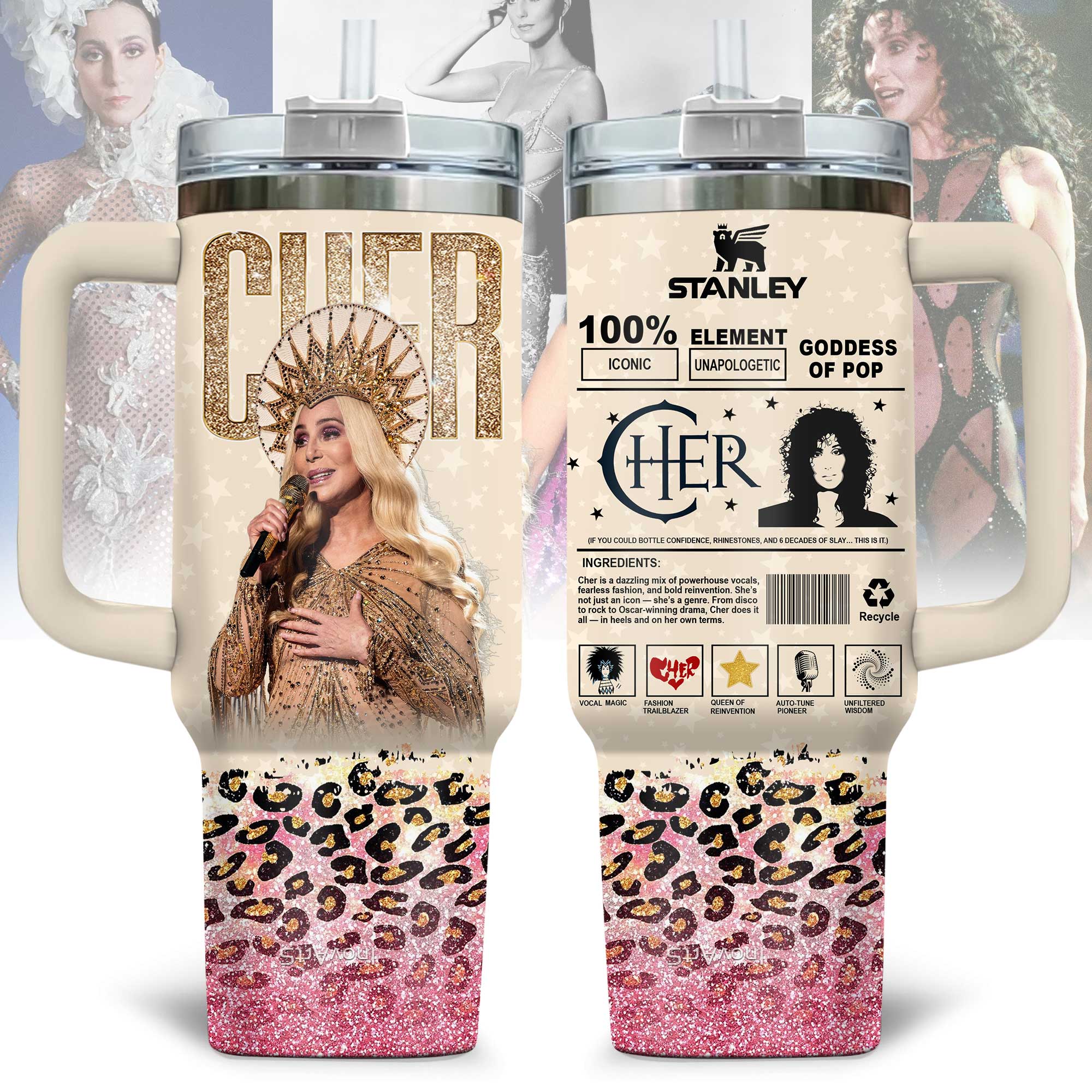 Cher Music Custom Stanley Cup 40 oz 30 oz Tumbler With HandleTVC2301176