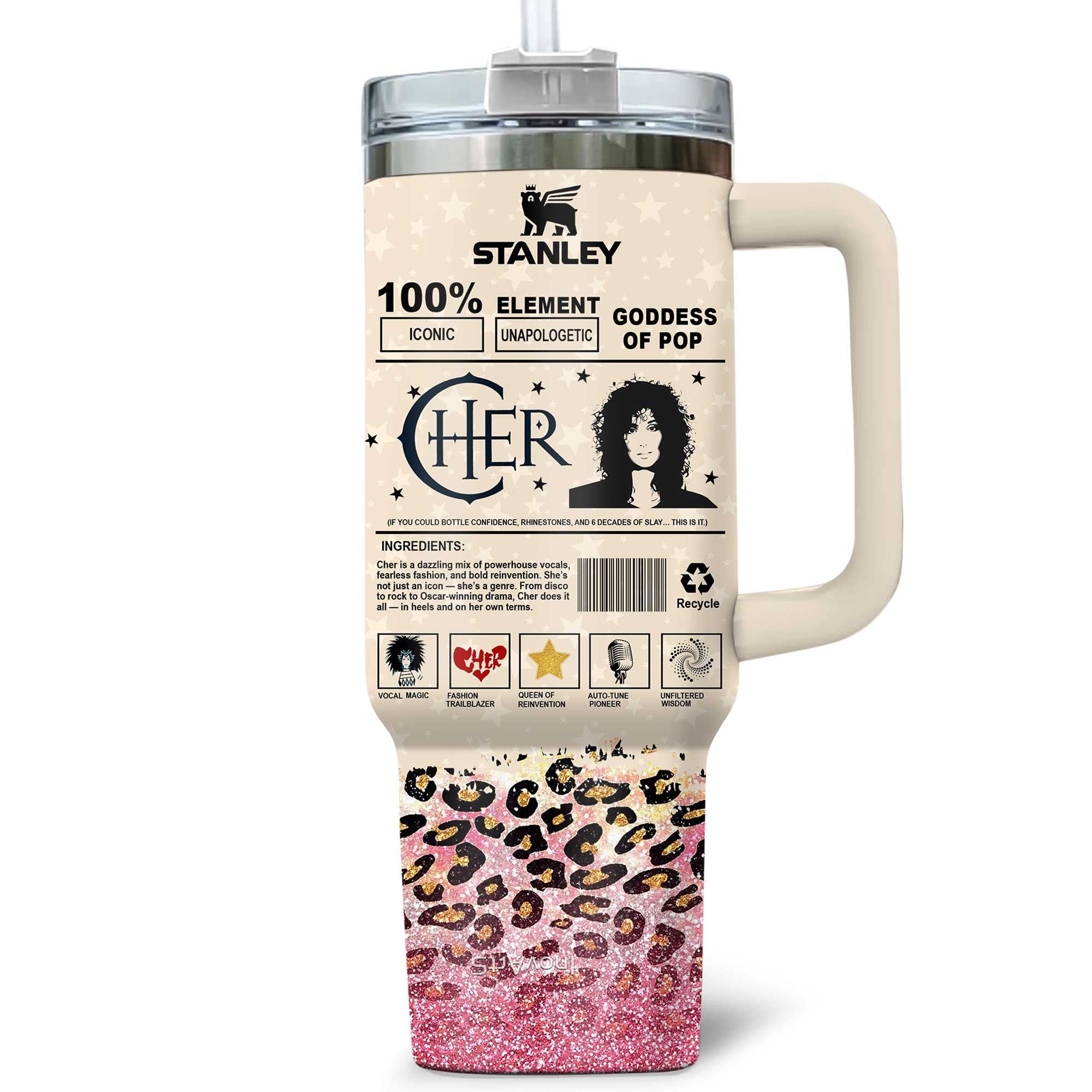 Cher Music Custom Stanley Cup 40 oz 30 oz Tumbler With HandleTVC2301176 - Image 3